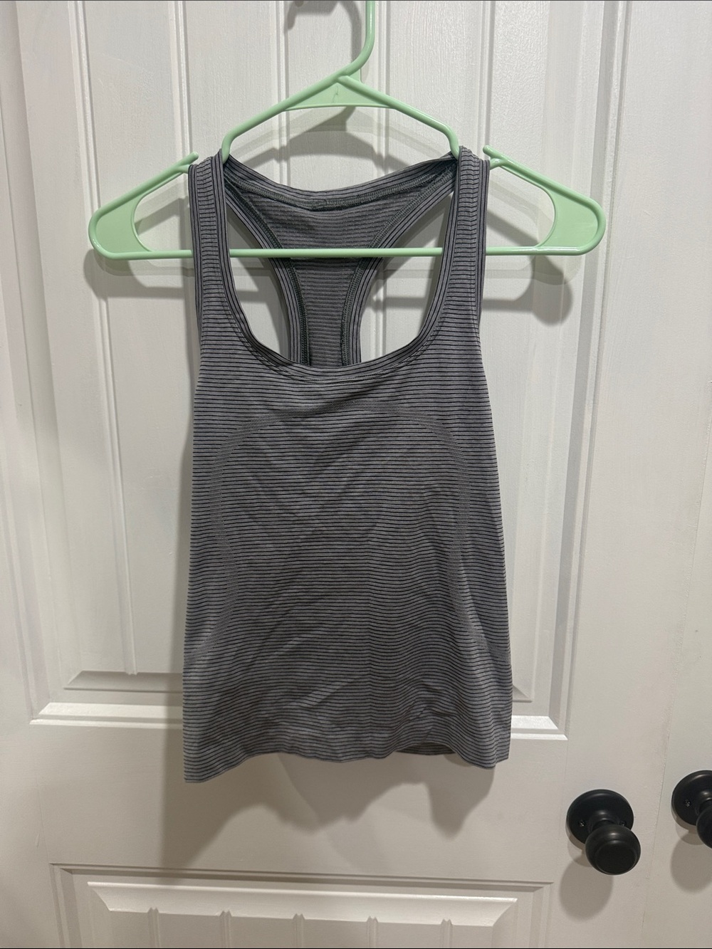 lululemon athletica Striped Racerback Tank - Heather Gray